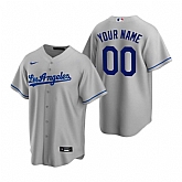 Los Angeles Dodgers Customized Nike Gray Stitched MLB Cool Base Road Jersey,baseball caps,new era cap wholesale,wholesale hats